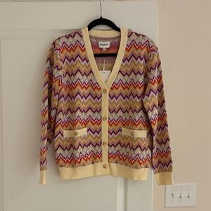 Ellandemm Patterned Cardigan Sweater